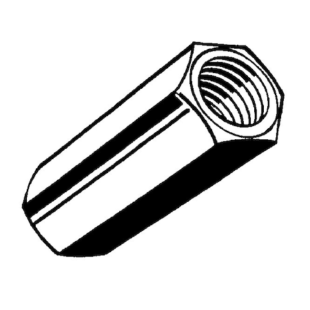 Midwest Fastener Coupling Nut, M6-1.00, 18-8 Stainless Steel, Not Graded, 22 mm Lg, 20 PK 55192